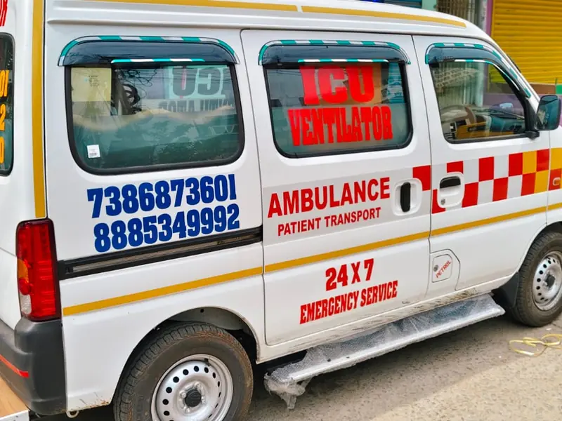 ICU ventilator ambulance, side view